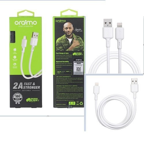 Oraimo iPhone Data Cable Duraline 2 OCD-L53 (White)